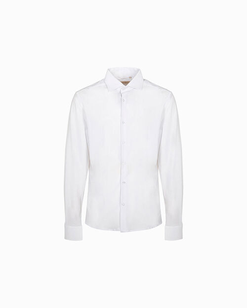 Camicia bianca collo coreano, WHITE