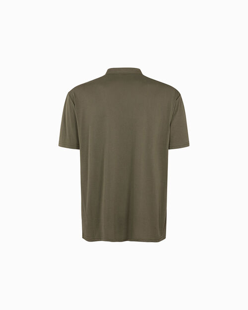 Polo verde in cotone leggero, 