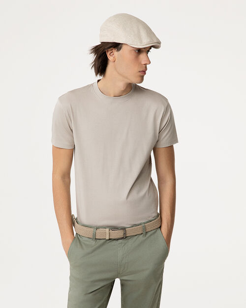 T-shirt beige essenziale, 