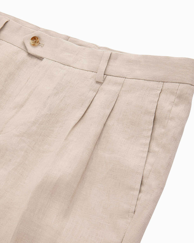 Completo pantalone sabbia con pieghe eleganti,  image number null