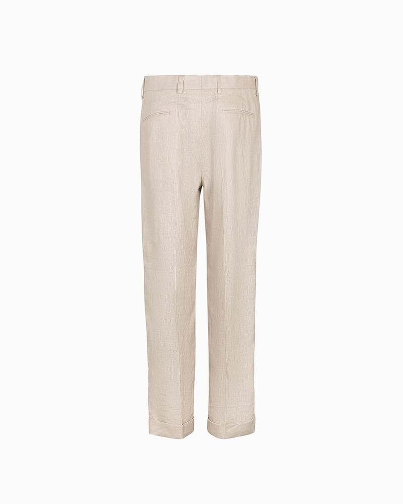 Completo pantalone sabbia con pieghe eleganti,  image number null