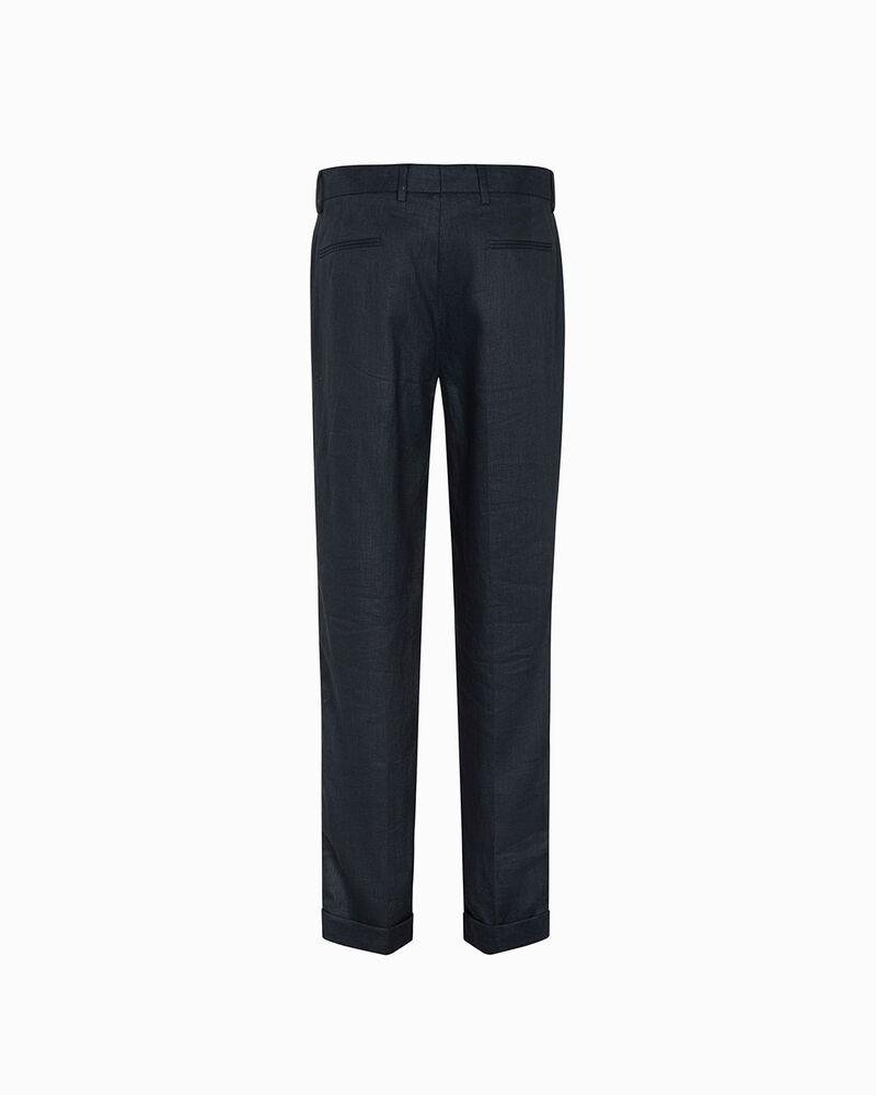 Completo pantalone blu navy lino,  image number null