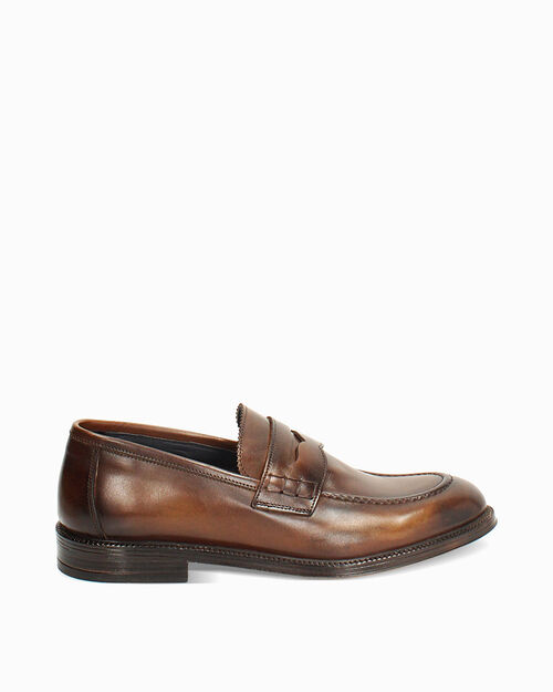 Mocassino cognac pelle lucida, COGNAC