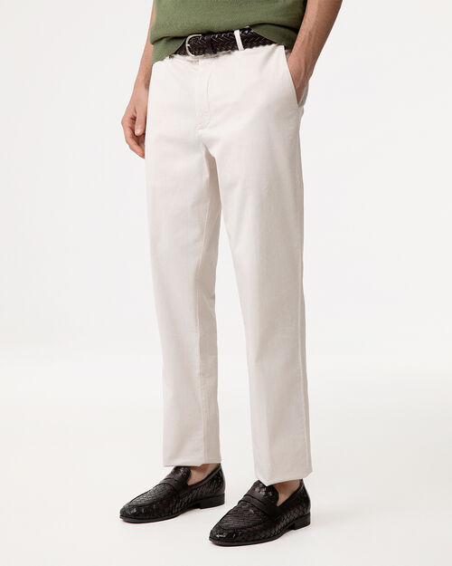 Pantalone panna con dettagli classici, CREAM