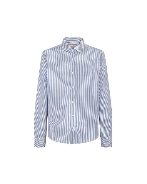 Camicia blu righe verticali, BLUE