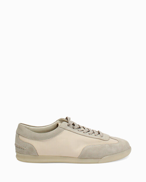 Sneakers beige in camoscio, BEIGE