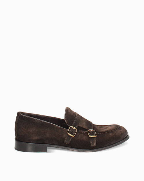 Mocassino testa di moro con fibbie, DK BROWN