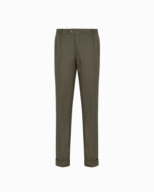 Completo pantalone militare in lino, 