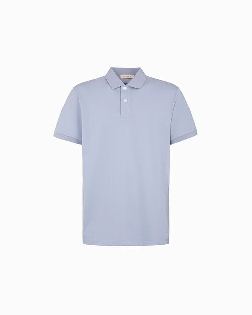 Polo celeste classica con dettagli eleganti, 