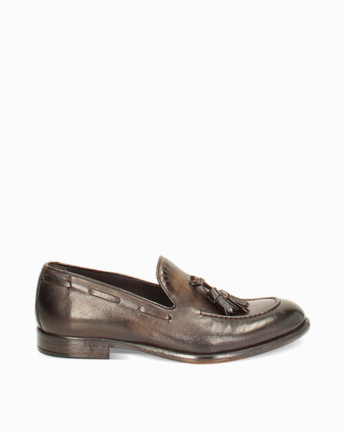 Mocassino testa di moro con nappine, DK BROWN
