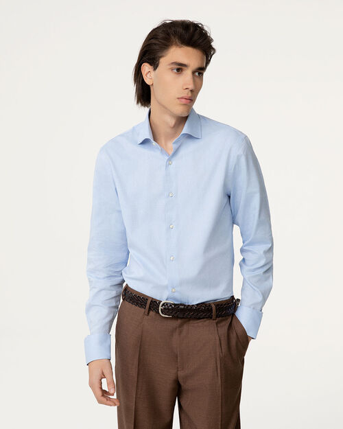 Camicia celeste elegante con colletto classico, LT BLUE