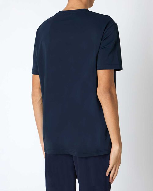 T-shirt da uomo stretch blu, BLUE