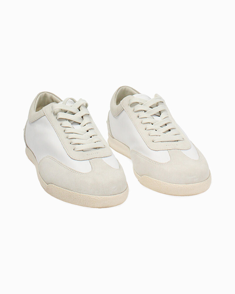 Sneakers panna dettagli in camoscio,  image number null