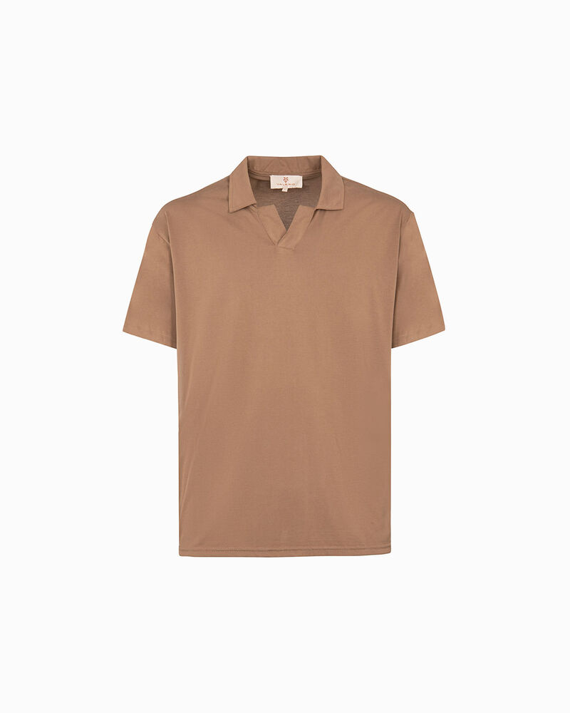 Polo nocciola vestibilit&agrave; rilassata,  image number null