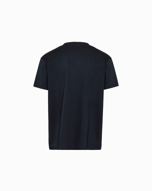 T-shirt blu essenziale, 