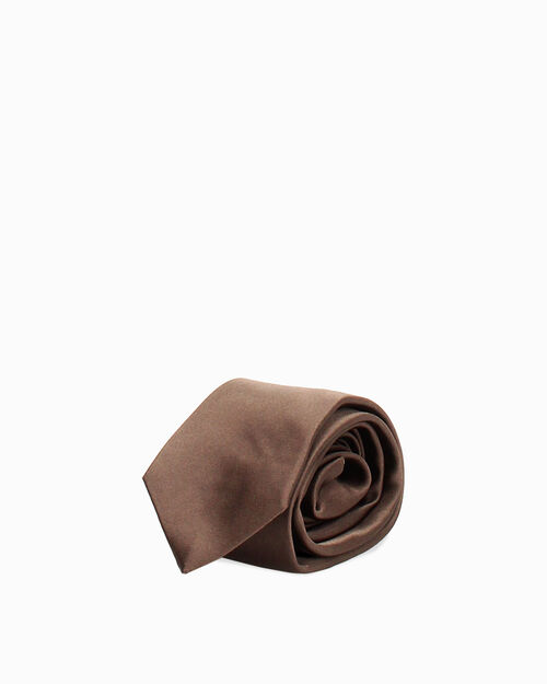 Cravatta marrone classica, BROWN