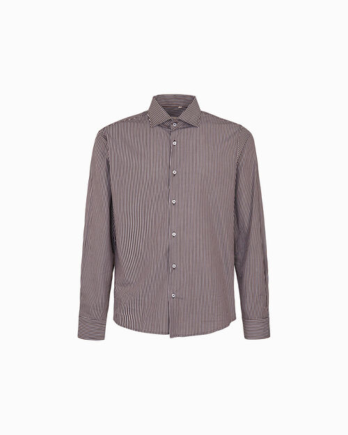 Camicia ml testa di moro righe sottili, DK BROWN