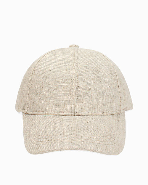 Cappello beige con visiera curva, BEIGE