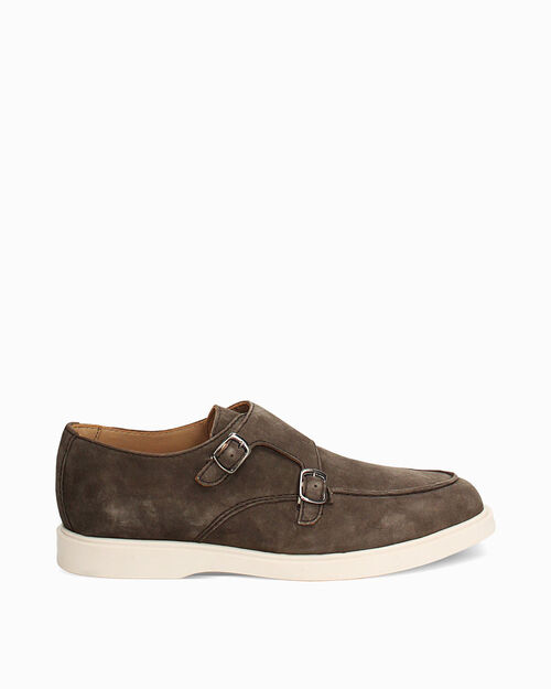 Scarpe allacciate testa di moro doppia fibbia, DK BROWN