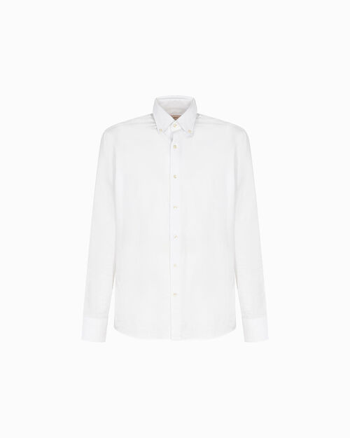 Camicia bianca con bottoni nascosti, WHITE