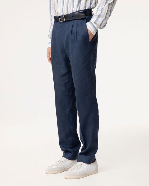 Completo pantalone avion in lino, 