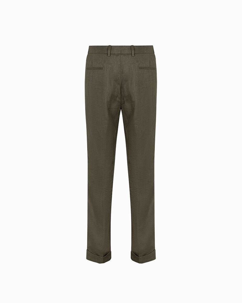 Completo pantalone militare in lino,  image number null
